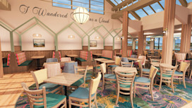 A computer-generated image shows how seating areas in Lakeland's new J D Wetherspoon pub could look.