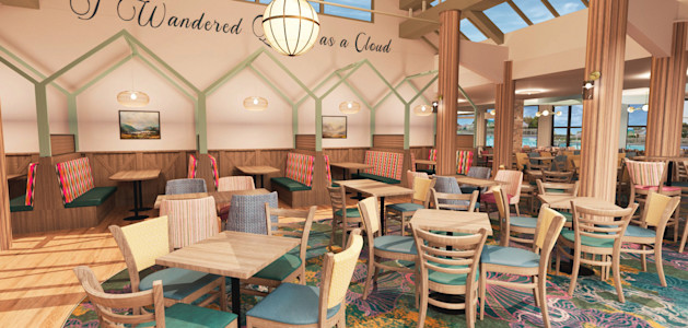 A computer-generated image shows how seating areas in Lakeland's new J D Wetherspoon pub could look.