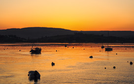 Sunset over River Exe estuary