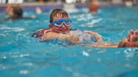 Bobbing along in the well-sized indoor pool at Skegness