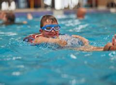 Bobbing along in the well-sized indoor pool at Skegness