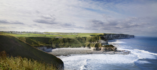 Coastal view at Thornwick Bay