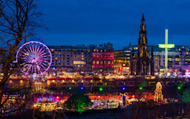 Christmas in Edinburgh city centre.