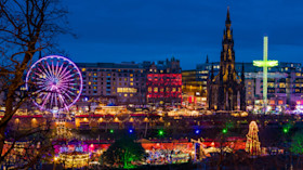 Christmas in Edinburgh city centre.