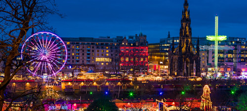 Christmas in Edinburgh city centre.