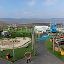 The view over the waterside Adventure Village at Kent Coast