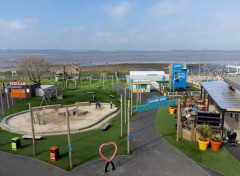 The view over the waterside Adventure Village at Kent Coast