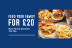 An offer graphic showing Haven's Feed a Family of 4 for £20 offer
