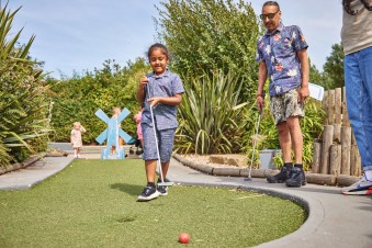 The crazy golf course at Golden Sands