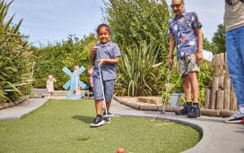 The crazy golf course at Golden Sands