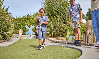 The crazy golf course at Golden Sands