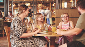 Meal time at the Lakeside Bay bar and restaurant