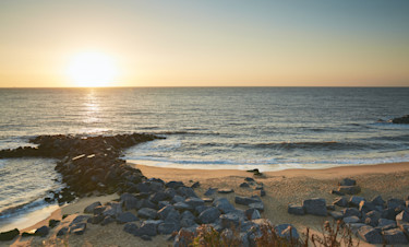 Beach view at Hopton
