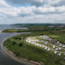 A birds' eye view of the touring area by the sea at Littlesea, Dorset.