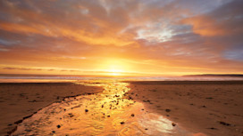 Beach view at Primrose Valley