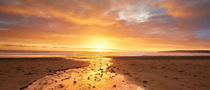 Beach view at Primrose Valley