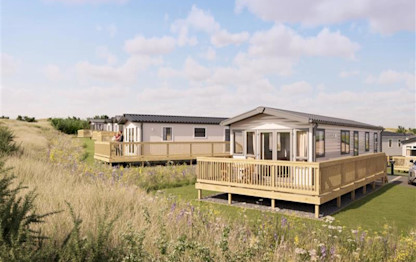 A computer-generated image shows the new pitch developments at Perran Sands, Cornwall.
