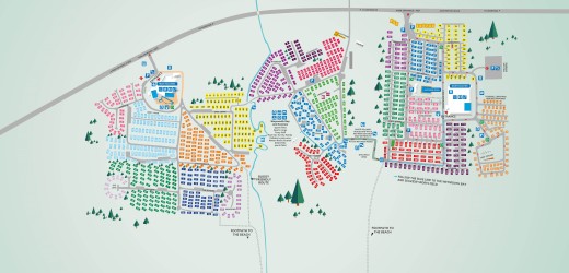 Map of Static Caravans for sale at Weymouth Bay