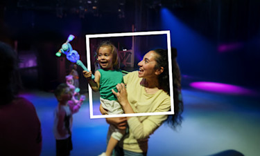 Mum and toddler enjoying the entertainment at Haven