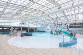 Water play area in the indoor pool