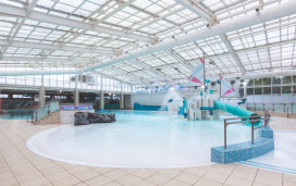 Water play area in the indoor pool