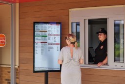 Order your Burger King at the outside walk-up order window or go inside.