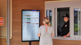Order your Burger King at the outside walk-up order window or go inside.