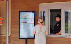 Order your Burger King at the outside walk-up order window or go inside.