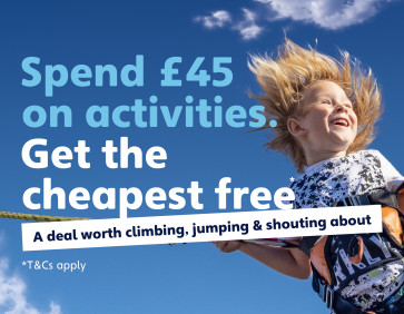 Spend £45 on activities and get the cheapest free