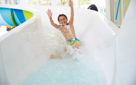 Indoor pool flume at Hopton