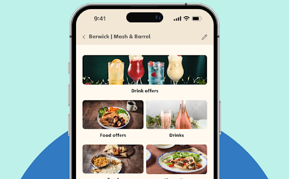 Image for Order food and drink for collection, delivery or order to table
