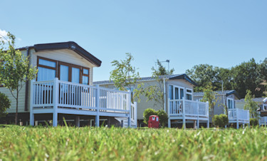 A static caravan at Cala Gran, near Blackpool