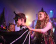 Kids dance around together at Haven in their finest Halloween fancy dress outfits.