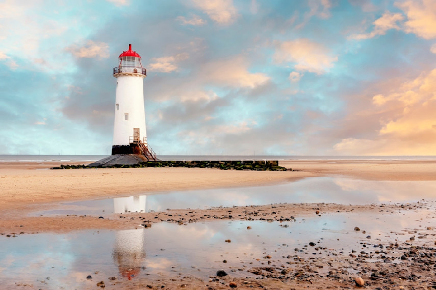 Talacre Beach and Lighthouse