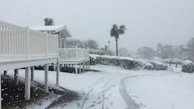 Caravans in winter