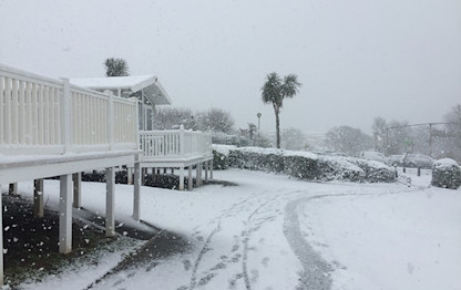 Caravans in winter