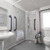 Shower room in an accessible caravan at Haven
