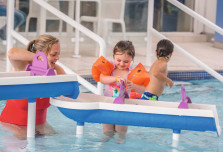 There are plenty of features to keep your little one happy in the pool at Seton Sands, Scotland.