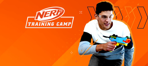 The NERF Training Camp logo is shown. The activity is new and exclusive to 31 Haven holiday parks.