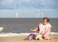 Miles of stunning golden beach at Caister-on-Sea