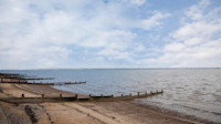 View over the Thames Estuary beach at Kent Coast