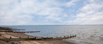 View over the Thames Estuary beach at Kent Coast
