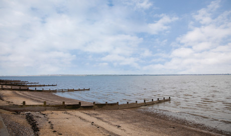View over the Thames Estuary beach at Kent Coast