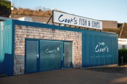 Delicious fish and chips are just an order away at Cook's.