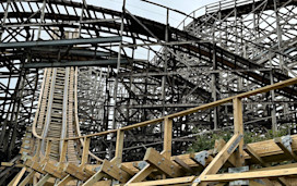 Megafobia rollercoaster at Oakwood Theme Park.