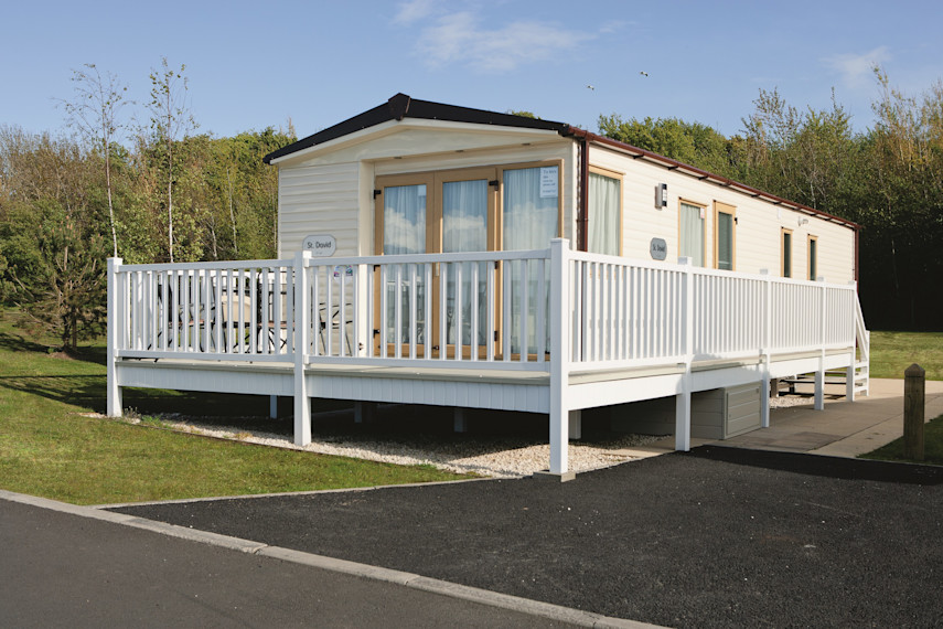 A used static caravan