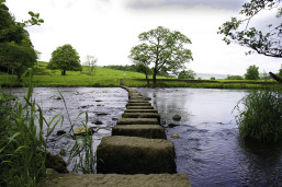 Stepping stones across the River Hodder