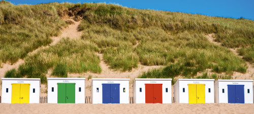 Devon beach huts, Cornwall