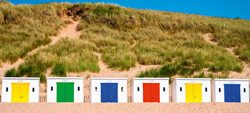 Devon beach huts, Cornwall