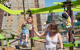 Mini Aerial Adventure, just one of our activities for tots. Hafan y Mor in North Wales shown